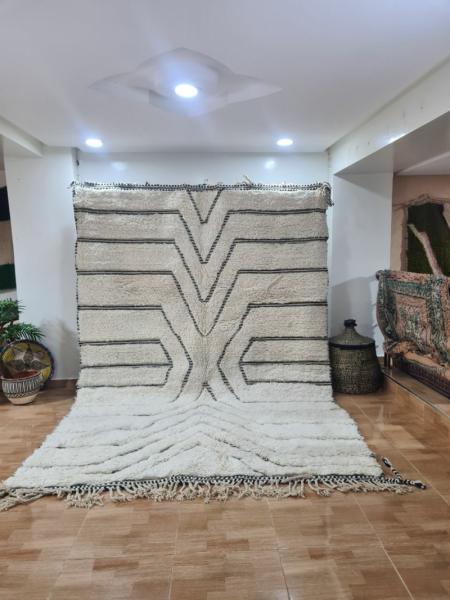 White Dafrah Marokkaans handgemaakt tapijt